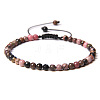 Adjustable Women's Rhodochrosite Beaded Bracelet CN3407-36-1