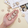 100Pcs Unfinished Wood Piece Decorations WOOD-CJ0001-58-5