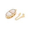 Brass Micro Pave Clear Cubic Zirconia Box Clasps KK-U051-01G-04-2