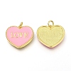 Brass Enamel Pendants LS-KK-B027-03G-A-2