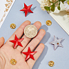 6Pcs Star Alloy Lapel Pin Backs for Backpack Clothes JEWB-FH0003-07C-3