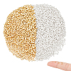 400Pcs 8 Styles Rondelle Brass Crimp Beads KK-NB0003-83-7