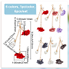 6Pcs 6 Colors Iron Phone Hanging Pendant Decoration AJEW-WR0001-49-2