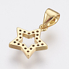 Brass Micro Pave Cubic Zirconia Charms ZIRC-F083-011G-RS-2