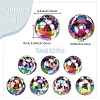 20Pcs UV Plating Acrylic Printed Beads TACR-SC0001-46C-2
