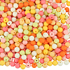 500Pcs Rubberized Style Imitated Silicone Acrylic Beads OACR-SP0001-33C-1
