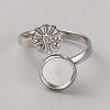 304 Stainless Steel Cuff Pad Ring Settings STAS-WH0027-46A-1