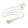 Brass Twelve Constellations Tarot Pendant Necklaces NJEW-Q006-01E-G-2