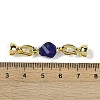 Natural Dyed Lapis Lazuli with Brass Fold Over Clasps G-G141-02G-02-3