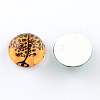 Half Round/Dome Tree Pattern Glass Flatback Cabochons for DIY Projects X-GGLA-Q037-25mm-M31-2