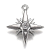 Eco-Friendly Brass Micro Pave Clear Cubic Zirconia Pendants X-ZIRC-H106-02P-1