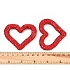 Handmade Polymer Clay Rhinestone Linking Rings CLAY-H009-04E-3
