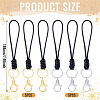 10Pcs 2 Colors Eco-Friendly Korean Waxed Polyester Cord Keychains KEYC-TA00033-3