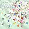 40Pcs 4 Styles 304 Stainless Steel Enamel Charms STAS-CJ0003-27-6
