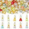 100Pcs 10 Colors Acrylic Pendants PALLOY-CJ00058-1