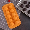 Halloween Jack-O-Lantern  Shape Food Grade Silicone Molds X-DIY-H126-02-1