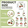 16Pcs 8 Styles Cherry Alloy Pendants FIND-TA0008-78-4