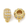 Brass Micro Pave Cubic Zirconia Tube Bails KK-U050-09G-1