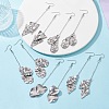 201 Stainless Steel Geometry Long Dangle Earrings with 304 Stainless Steel Pins EJEW-JE05417-4