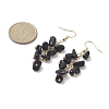 Natural Obsidian Chips Dangle Earrings EJEW-JE05266-04-2