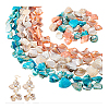 6 Strands 3 Colors Natural Freshwater Shell Dyed Beads Strands SHEL-PH0001-60-7