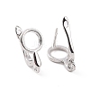 Brass Hoop Earring Findings with Latch Back Closure LS-KK-D086-11P-1