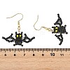 Halloween Glass Seed Bead Dangle Earrings EJEW-MZ00769-03-5