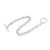 201 Stainless Steel Cable Chain Bracelets for Men Women BJEW-N036-01P-2
