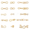   10 Sets 5 Style Brass Hook and S-Hook Clasps KK-PH0003-69-1