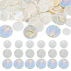  100Pcs 3 Styles Capiz Shell Pendants SHEL-TA0001-07-10