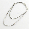 Tarnish Resistant 304 Stainless Steel Ball Chain Necklace Making NJEW-R225-03-1