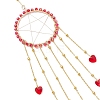 Wire Wrapped Brass Star Hanging Ornaments HJEW-JM02765-02-4