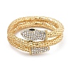 Snake Alloy Rhinestone Bangles for Women LS-BJEW-G085-01G-02-4