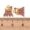 304 Stainless Steel Rhinestone Pendants STAS-L318-21G-4