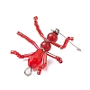 Glass Seed Beaded Ant Pendants PALLOY-MZ00468-02-4