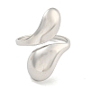 Non-Tarnish Teardrop 304 Stainless Steel Open Cuff Finger Rings for Women X-RJEW-P114-03P-2