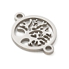 201 Stainless Steel Laser Cut Connector Charms STAS-R133-02P-07-2