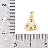 Brass Micro Pave Clear Cubic Zirconia Pendants KK-H273-38G-01-3