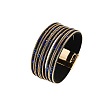 PU Leather Rhinestone Multi-strand Bracelets WGEB3AF-01-5