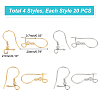 80Pcs 4 Style 316 Stainless Steel Earring Hooks STAS-UN0038-26-5