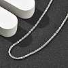 Brass Sterling Silver Chains Necklaces for Women NJEW-D302-25P-2