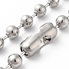 304 Stainless Steel Ball Chain Necklace & Bracelet Set STAS-D181-02P-02C-4