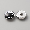 Platinum Plated Brass Jewelry Snap Buttons BUTT-WH0050-M01-2