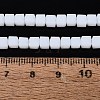 Opaque Frosted Glass Beads Strands GLAA-N072-01A-B01-4