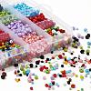 24 Style Opaque Colours Seed & Baking Paint Glass Round Seed Beads SEED-YW0001-29-3