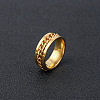 304 Stainless Steel Rotatable Chain Finger Rings for Men FS-WG60CA3-30-1