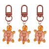 3Pcs Resin Tortoise Pendant Decorations HJEW-TA0001-39F-1