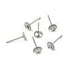 Non-Tarnish 304 Stainless Steel Post Stud Earring Findings X-STAS-R063-50-3