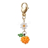 Glass Seed Beaded Fruits Pendant Decorations HJEW-MZ00154-1