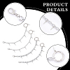 4Pcs 2 Styles Cone Alloy Shoes Strap Chains AJEW-UN00023-4